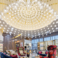Luz de araña de gran proyecto de lujo de burbuja de decoración de hotel
